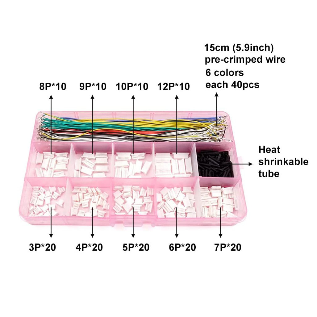 Set of SH1.0 connectors and cables