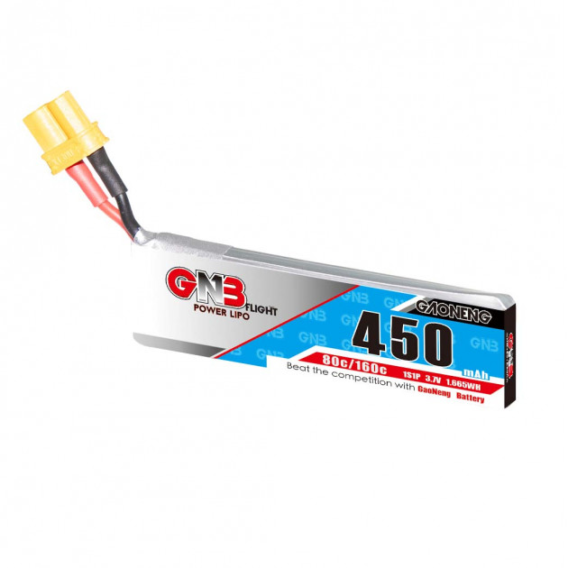 GNB 450mAh 1S 80C PH2.0/XT30